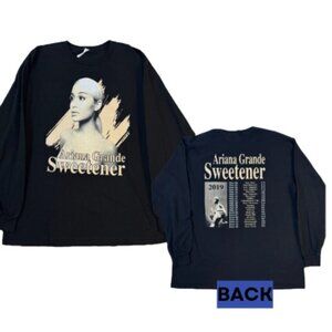 Ariana Grande Sweetener Tour 2019 Double Sided Long Sleeve Shirt XL SHIPS FAST